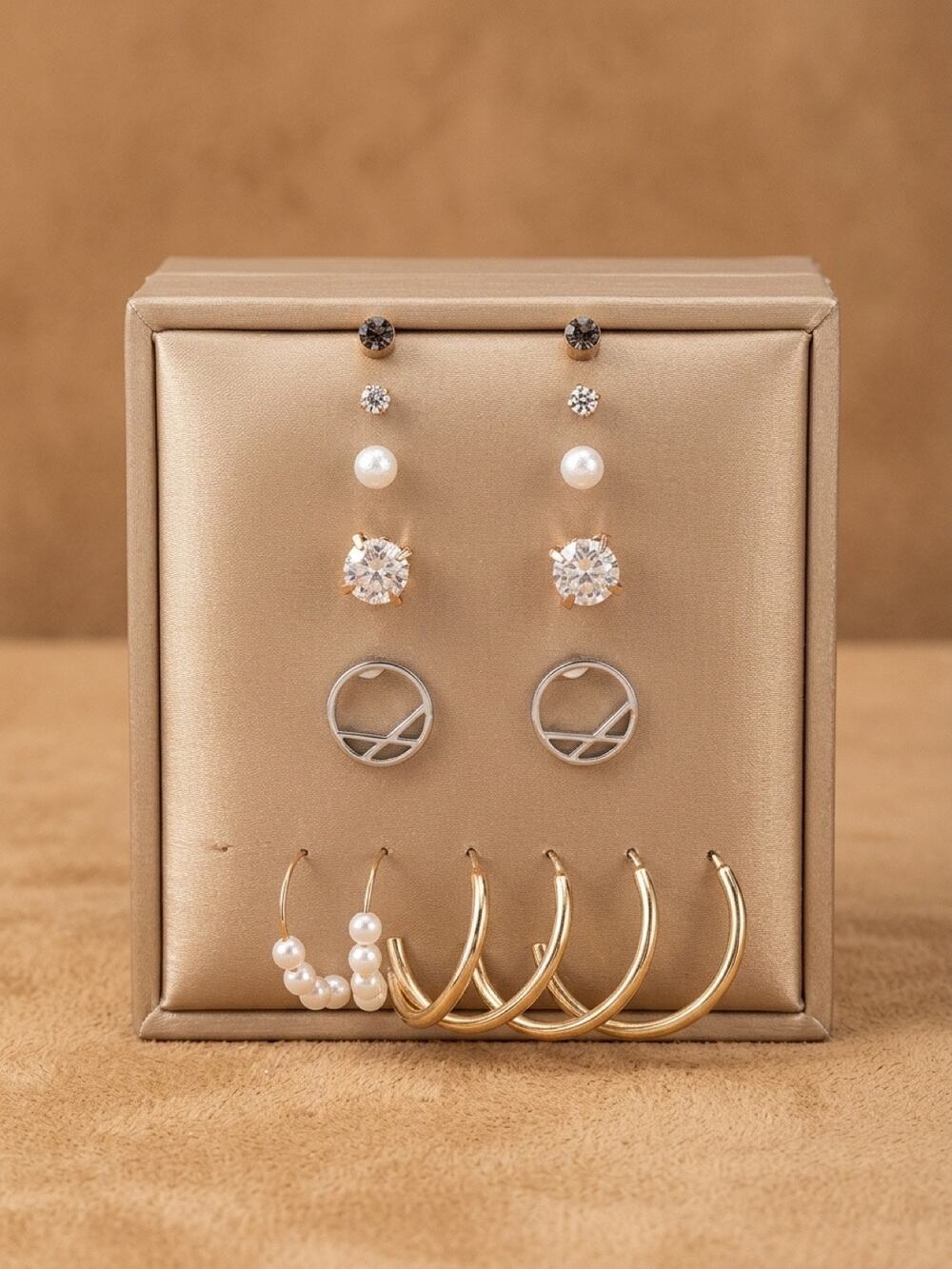 Mixed Stud & Hoop Earring Set | 8 Pairs